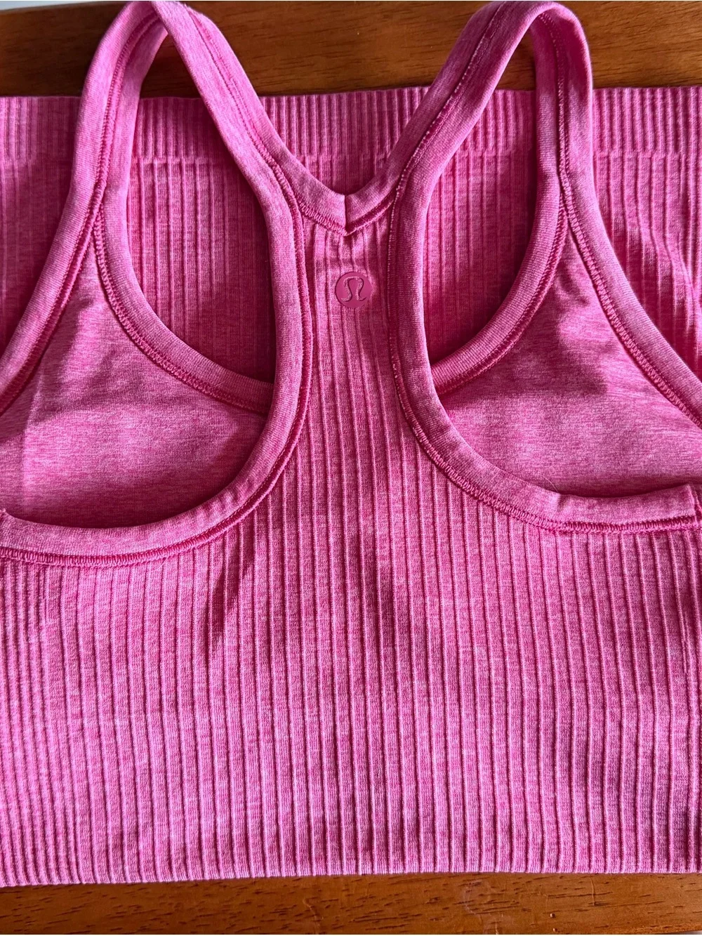 lululemon athletica Pink Ribbed Tank Top